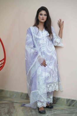Lavender pant Kurta Glaze cotton