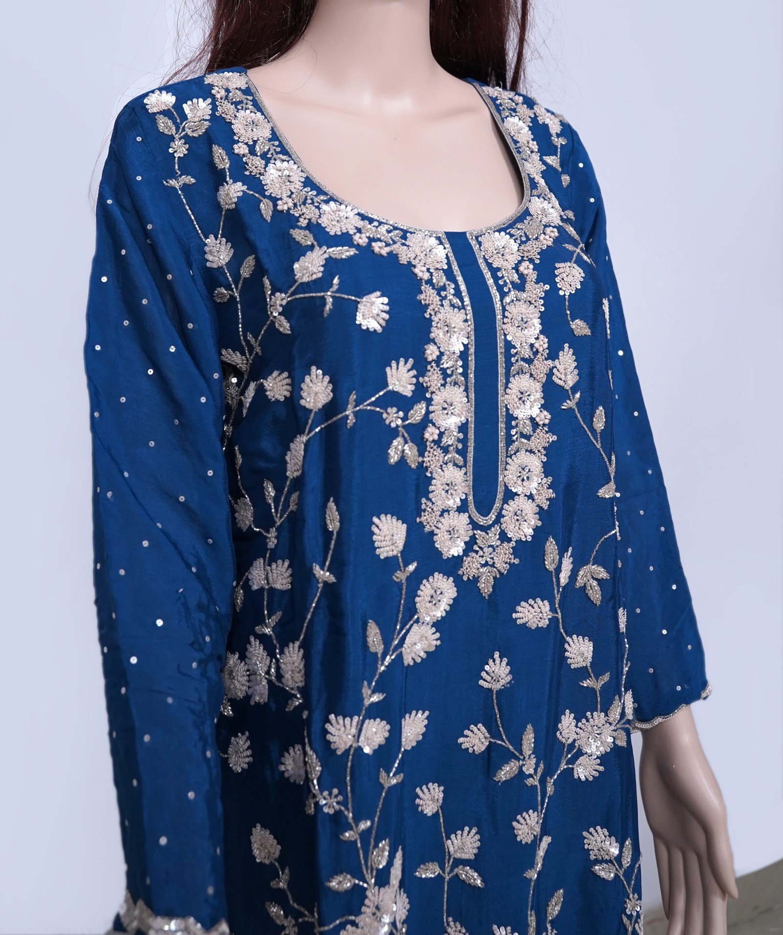 Dark Blue dress Plazzo - Image 2