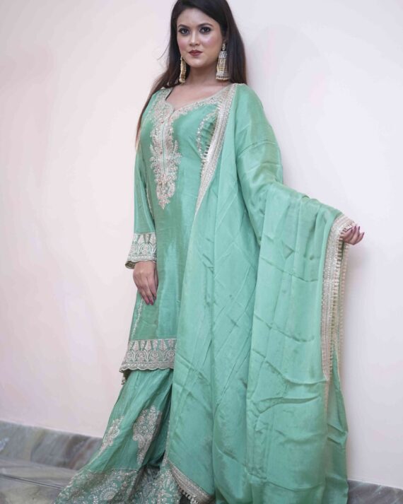 Garara and umbrella Silk kurta