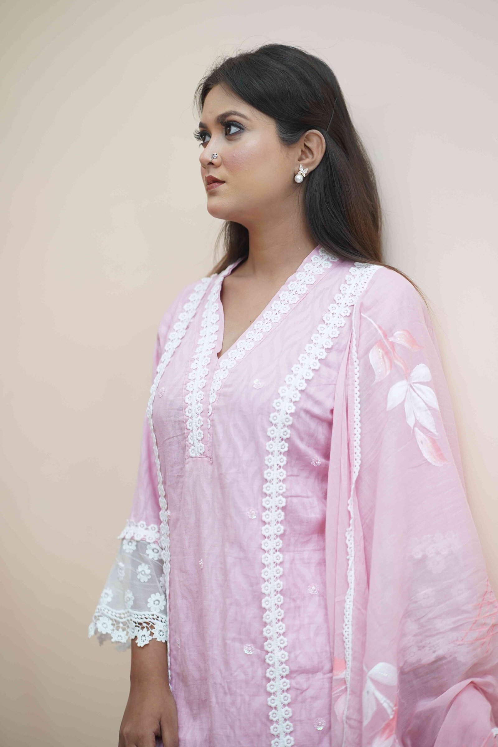 Pink and White cotton - Image 6