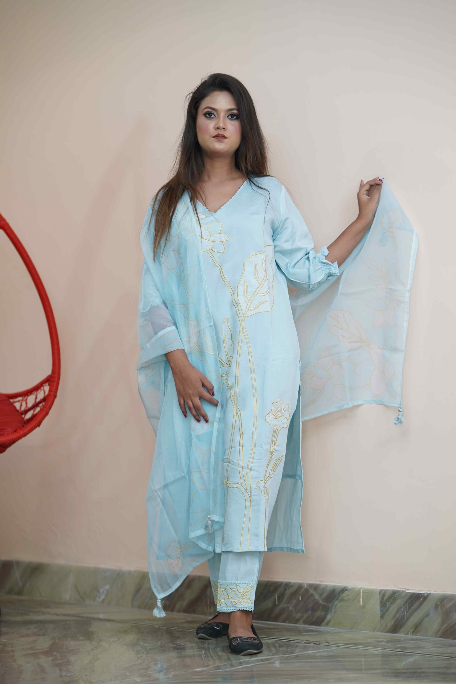 Sea Blue Pant Set - Image 4