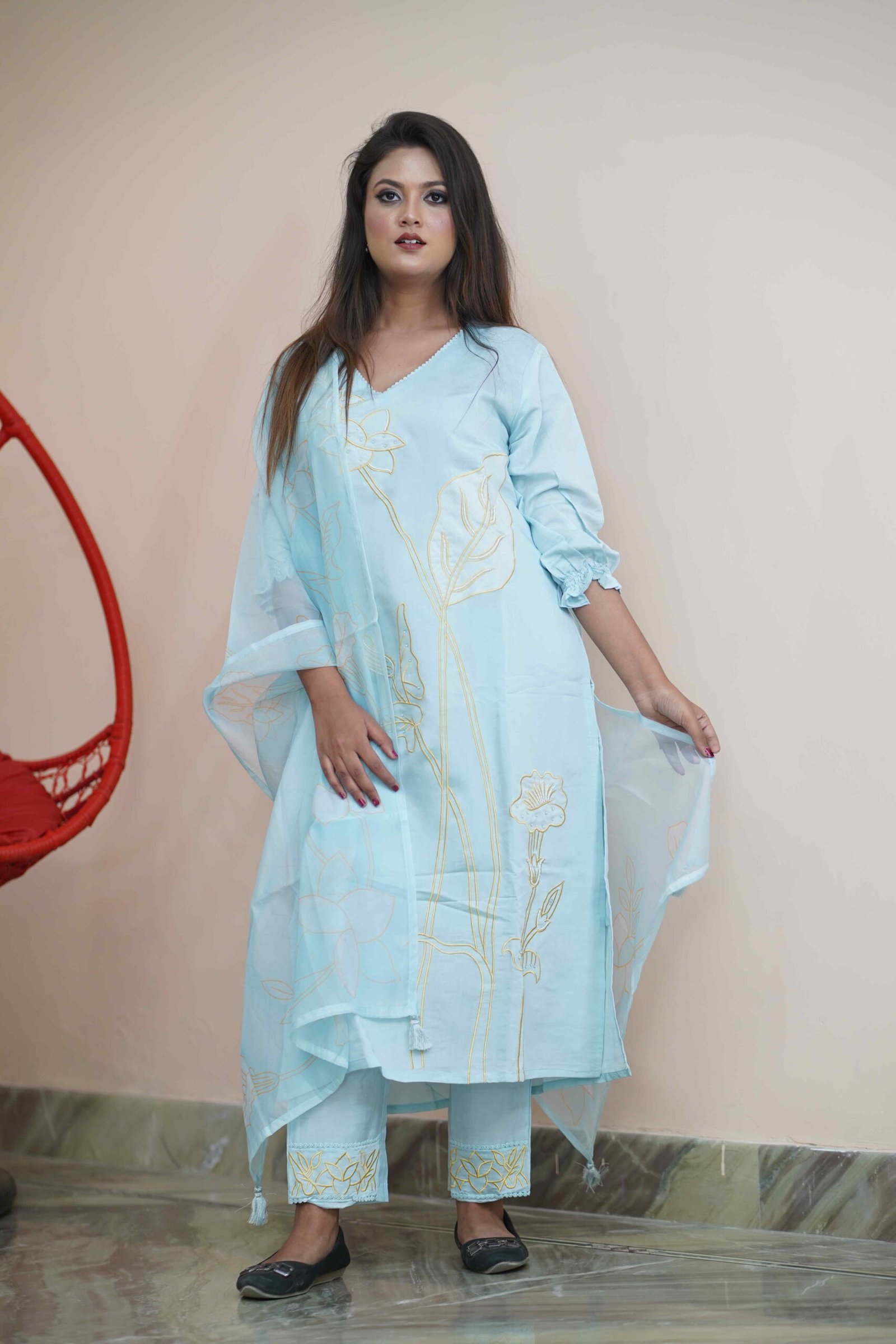 Sea Blue Pant Set - Image 3