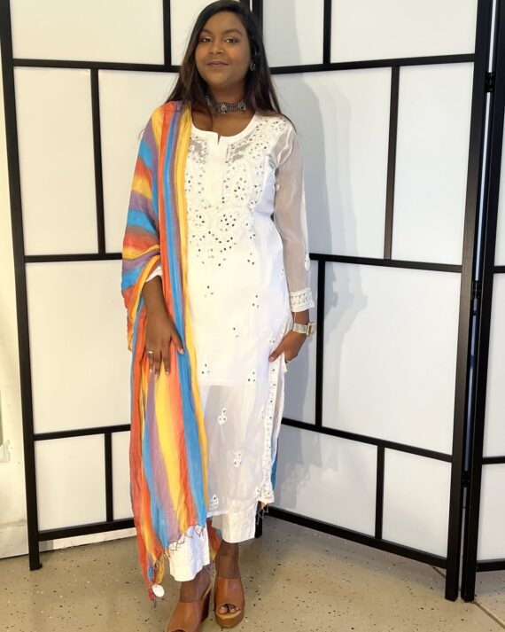 Rainbow Gorgette Dupatta each