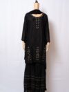 Black Gharara with Cut Dana Emboidry