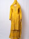 Yellow Gharara & Silk Kurta with hand work
