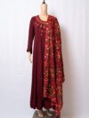 Maroon Gown with Embroidery Dupatta