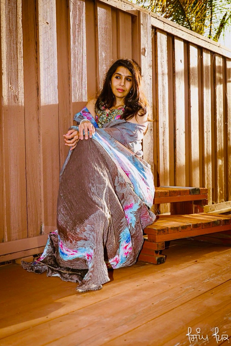 Printed crape lehnga - Image 4