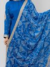 Pure Silk blue Gown, Chunri dupatta