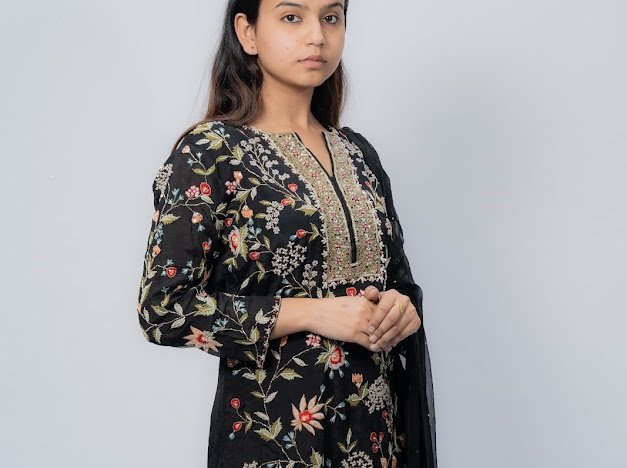 Black Chiffon multi color - Image 6