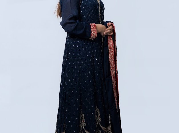 Deep Blue Pure Chiffon long - Image 7