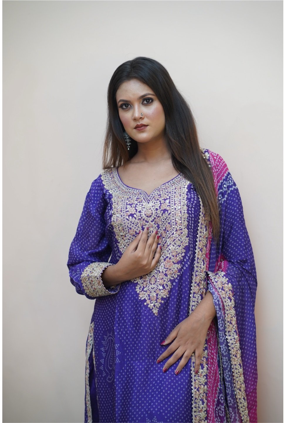 Purple and pink plazzo - Image 2