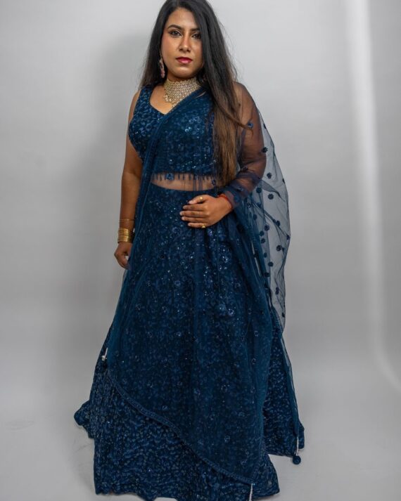 Midnight sky blue  Lehenga