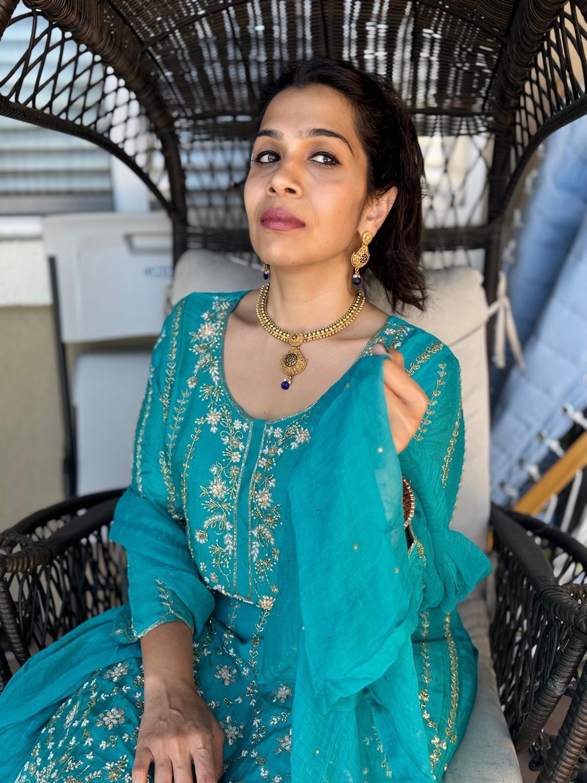 Aqua blue Palazzo - Image 5