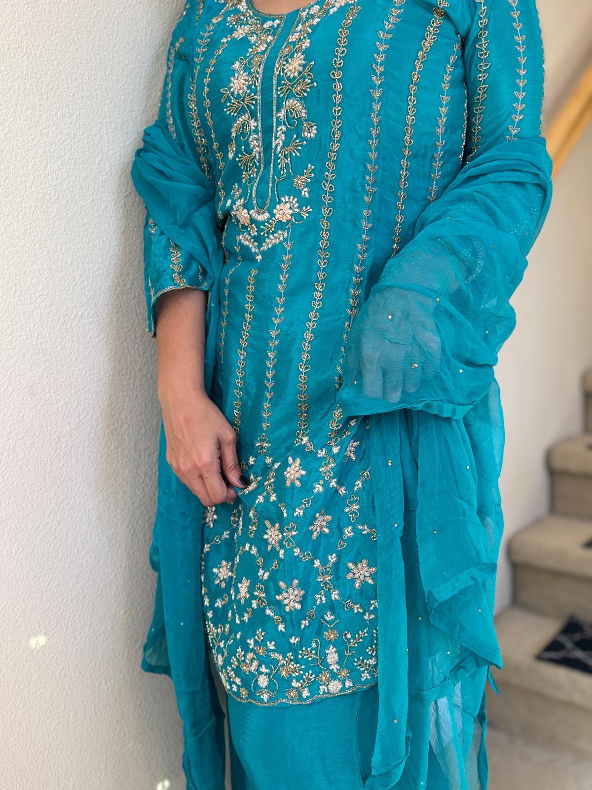 Aqua blue Palazzo - Image 4