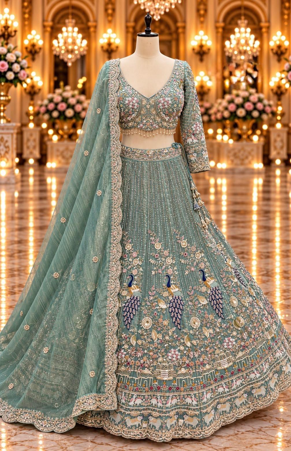 Pink Bridal Lehenga for Women