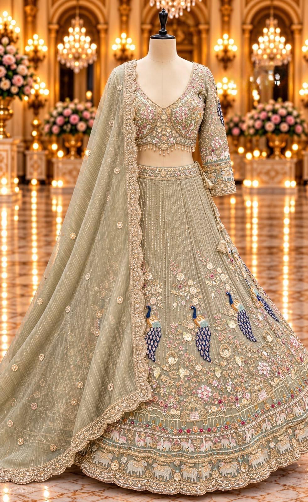 Pink Bridal Lehenga for Women