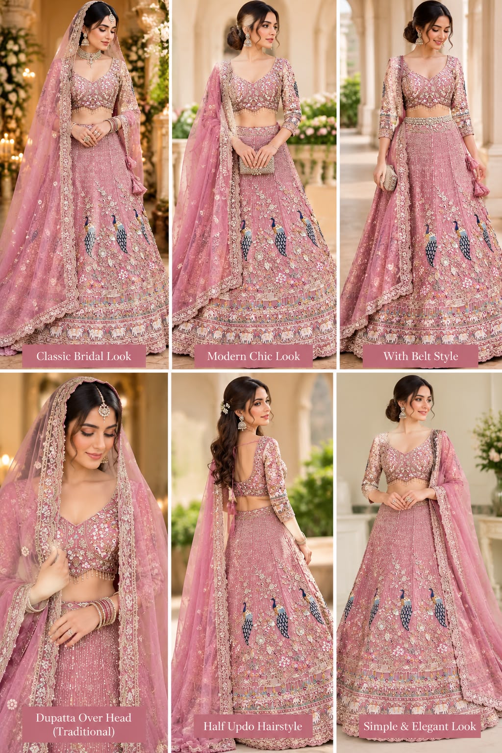 Pink Bridal Lehenga for Women